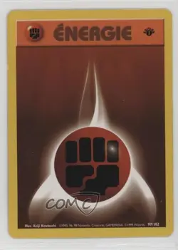 Fighting Energy French 1st Ed. Pokemon Base Set #97 1999 - Image 1