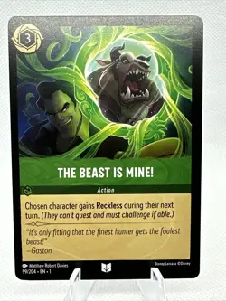 The Beast is Mine! 99/204 Uncommon The First Chapter Disney Lorcana TCG - Image 1