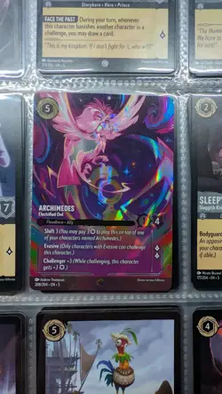 Disney Lorcana Shimmering Skies Archimedes Electrified Owl Enchanted 208/204 LP - Image 1