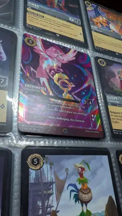 Disney Lorcana Shimmering Skies Archimedes Electrified Owl Enchanted 208/204 LP - Image 4