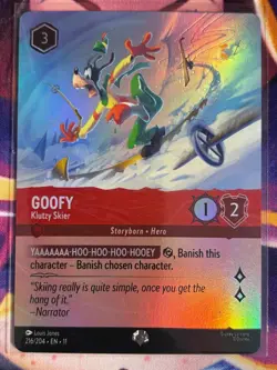Goofy Klutzy Skier 216/204 EPIC Disney Lorcana Winterspell Card - Image 1