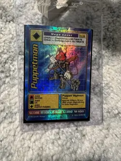 Bandai Puppetmon Bo-96 Mega Level Digimon Holo Foil Card 1999 - Image 1
