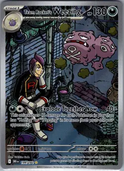 Team Rocket's Weezing 199/182 SV10: Destined Rivals - Pokemon Card - NM - Image 1