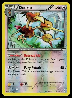Pokemon Card BREAKthrough Dodrio 117/162 Reverse Holo Rare - Image 1