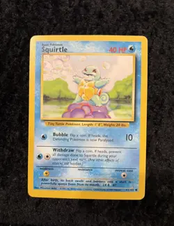 Squirtle 063/102 Pokemon TCG Card Base Set Regular NM - Image 1