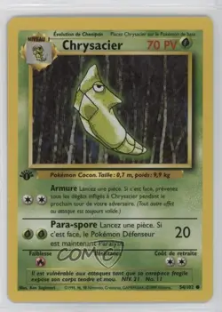 Metapod French 1st Ed. Pokemon Base Set #54 1999 - Image 1