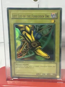 Yugioh TCG Left Leg of the Forbidden One 2002 LOB-121 Ultra Rare 1st Edition - Image 1