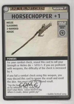 2013 Pathfinder: Adventure Card Game - Rise of the Runelords Horsechopper +1 - Image 1