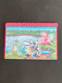 HP Pokemon Zukan 3D Gumimate Lenticular Card Koduck Slowbro Blastoise eb111 - Image 1