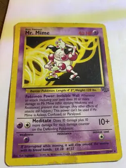 Mr. Mime 22/64 Jungle Unlimited Non-Holo Rare Pokemon Card HP - Image 1