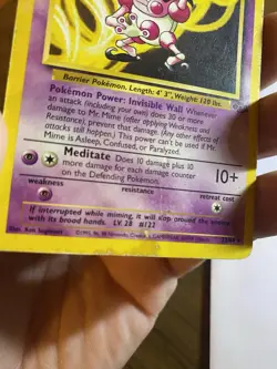 Mr. Mime 22/64 Jungle Unlimited Non-Holo Rare Pokemon Card HP - Image 4