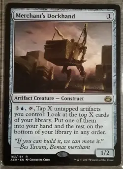 Merchant's Dockhand #163/184 MTG Aether Revolt ​​​​​Rare Near Mint - Image 1