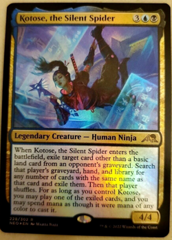 Kotose, the Silent Spider #228/302 MTG Kamigawa: Neon Dynasty Foil Rare NM - Image 1