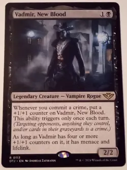 Vadmir, New Blood #0113 MTG Outlaws of Thunder Junction Rare Near Mint-Mint - Image 1