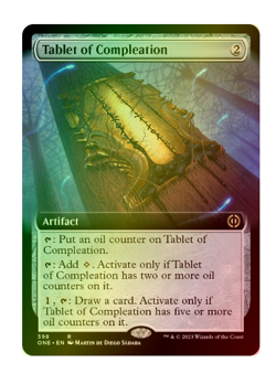 Tablet of Compleation #398 MTG ONE Extended Art Foil Rare NM - Image 1