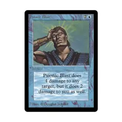 WOTC MtG Beta Psionic Blast (U) EX - Image 1