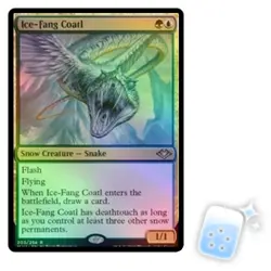 FOIL ICE-FANG COATL Modern Horizons Magic MTG MINT CARD - Image 1