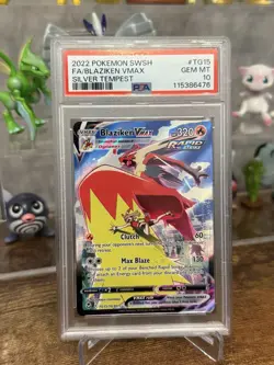 G1N Pokemon Blaziken VMAX PSA 10 TG15TG30 GEM MINT Silver Tempest Trainer Galley - Image 1