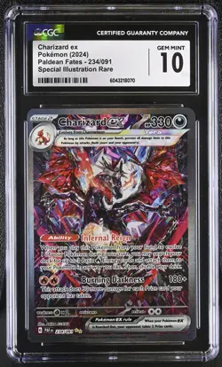 G2U POKEMON CGC 10 2024 SV Paldean Fates Charizard ex 234091 SIR 8070 - Image 1