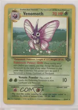 Venomoth Pokemon Jungle #29 1999 - Image 1