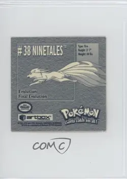 Ninetales Artbox Pokemon Stickers Series 1 #38 1999 - Image 2