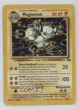 Magneton German Pokemon Fossil #26 1999 - Image 1
