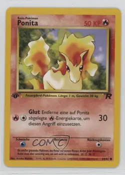 Ponyta German 1st Ed. Pokemon Team Rocket #64 2000 - Image 1