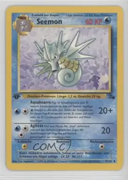 Seadra German 1st Ed. Pokemon Fossil #42 1999 - Image 1