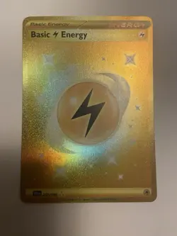 GOLD Lightning Energy 257/198 Pokemon Card Scarlet & Violet Base Set Holo NM - Image 1