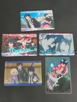 Blue Exorcist Okumura Rin Acrylic Card 38 silver Foil Stamp Autographed eb111 - Image 1