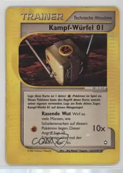 Fighting Cube 01 German Pokemon e-Card Series Aquapolis #121 2002 - Image 1