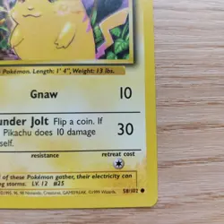 Pokemon TCG Vintage Pikachu 58/102 LP Yellow Cheeks Base Set Pokemon Card 1999 - Image 5