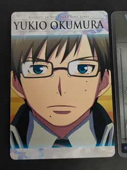 Blue Exorcist Okumura Yukio Acrylic Card 39 silver Foil Stamp Autographed eb111 - Image 3
