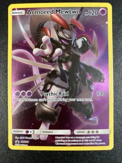 Armored Mewtwo SM228 Full Art Holo Collector's Chest Promo 2019 Pokemon Card NM - Image 3