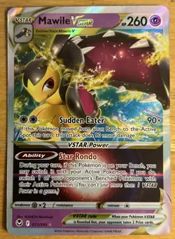 2022 Pokemon TCG Sword & Shield Silver Tempest Mawile VSTAR Card #071/195 NM - Image 1