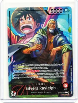 Silvers Rayleigh Alt Art Leader OP12-001 NM One Piece Card Game English - Image 1