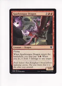2020 MAGIC THE GATHERING MTG COMMANDER LEGENDS SPARKTONGUE DRAGON (#2) (X) - Image 1