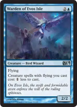 Warden of Evos Isle -Foil Light Play MTG Magic 2014 Core Set - Image 1