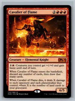 Magic the Gathering Core Set 2020 Cavalier of Flame #125/280 MTG TCG CCG M20 - Image 1