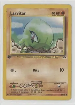 Larvitar 1st Ed. Pokemon Neo Discovery #57 2001 - Image 1