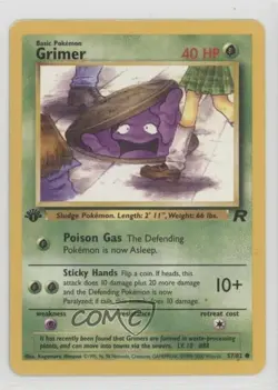 Grimer 1st Ed. Pokemon Team Rocket #57 2000 - Image 1
