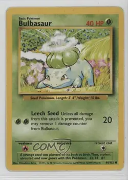 Bulbasaur Pokemon Base Set #44 1999 - Image 1