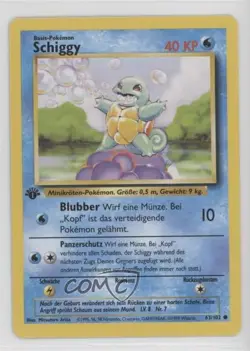 Squirtle German 1st Ed. Pokemon Base Set #63 1999 - Image 1
