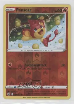 Pansear Reverse Foil Pokemon Sword & Shield Fusion Strike #037 - Image 1