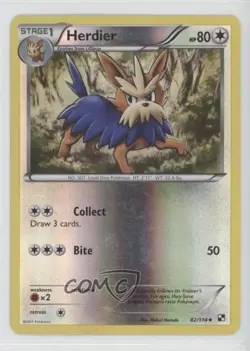 Herdier Reverse Foil Pokemon Black & White Base Set #82 - Image 1