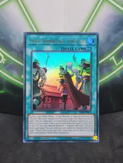 Yugioh Ancient Warriors Saga - Three Visits IGAS-EN055 Ultra Rare 1st Edition NM - Image 1