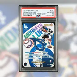One Piece Card Luffy Dodgers Promo PSA10 LA Exclusive Limited Rare - Image 1