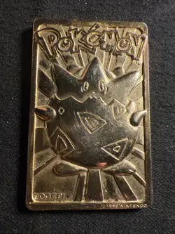 Vintage Pokemon 23k Gold-Plated Trading Card 1999 Burger King Togepi - Image 1