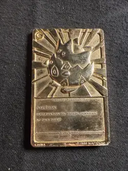 Vintage Pokemon 23k Gold-Plated Trading Card 1999 Burger King Togepi - Image 3