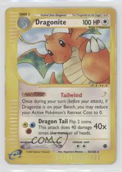 Dragonite Reverse Foil Pokemon e-Card Series Expedition #43 2002 - Image 1